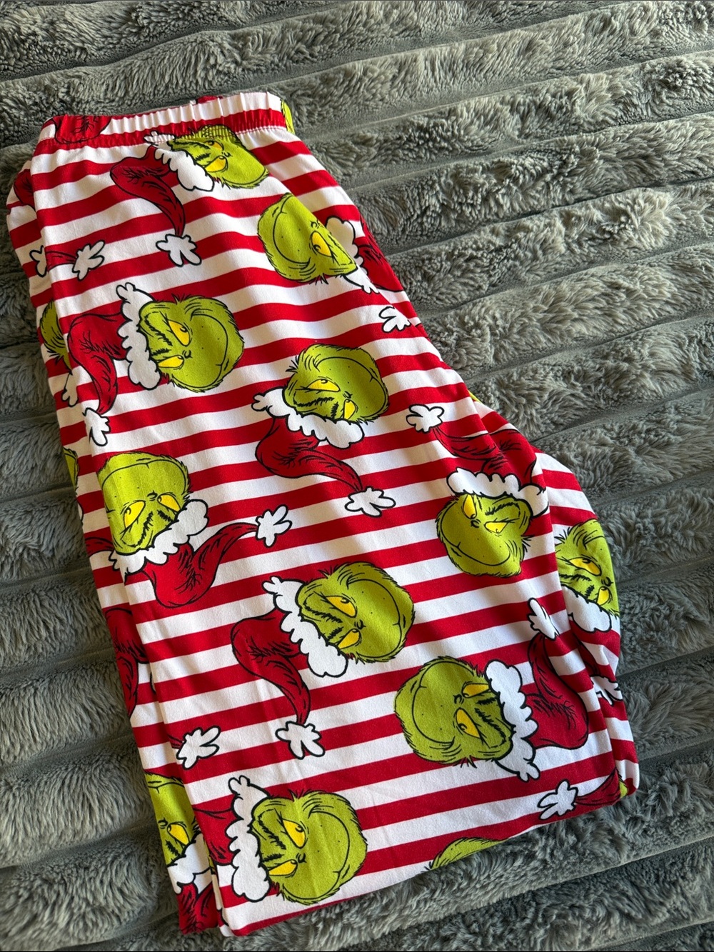 Womens Red & Green Grinch Stripe Pajama Pants